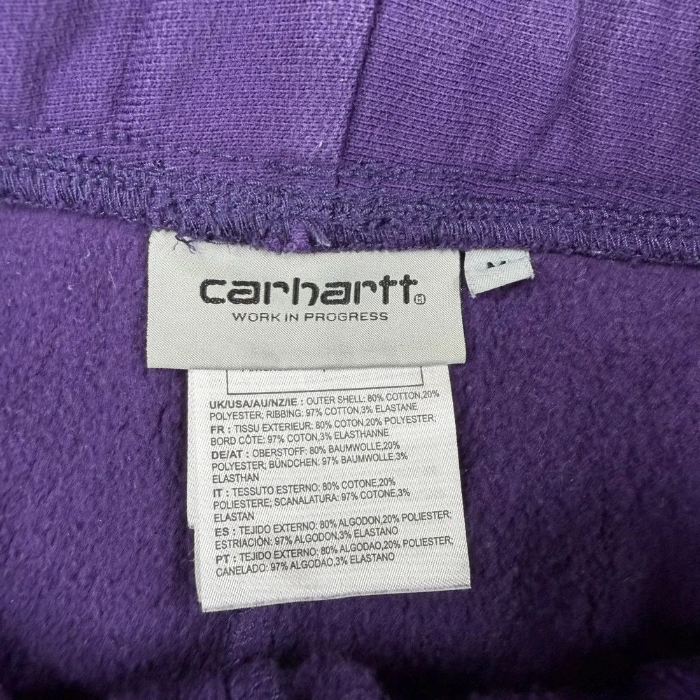 Carhartt WIP Work In Progress Purple Sweat Shorts Mens Size Medium Drawstring